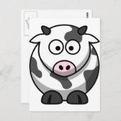 かわいいおもしろい牛 ポストカード (正面/裏面)