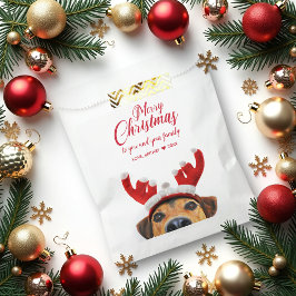 かわいいおもしろい犬トナディアアントラーヘッドバンドクリスマス フェイバーバッグ