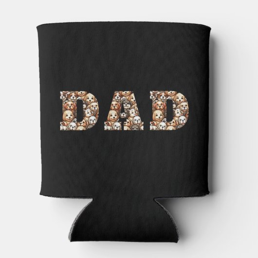 かわいいおもしろい犬パパ父の日の贈り物 缶クーラー (裏面)