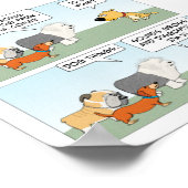 かわいいおもしろい犬プラン犬の公園旅行 ポスター (角)