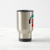 かわいいおもしろい犬ヘッドスケッチ トラベルマグ (中央)