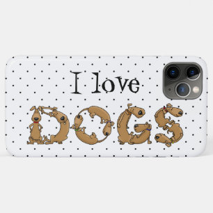 かわいいおもしろい犬字で綴った犬 iPhone 11 PRO MAXケース