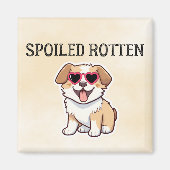 かわいいおもしろい犬引用文腐った マグネット (正面)