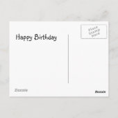 かわいいおもしろい犬誕生日 ポストカード (裏面)