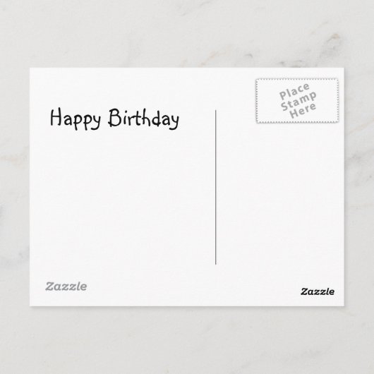 かわいいおもしろい犬誕生日 ポストカード (裏面)