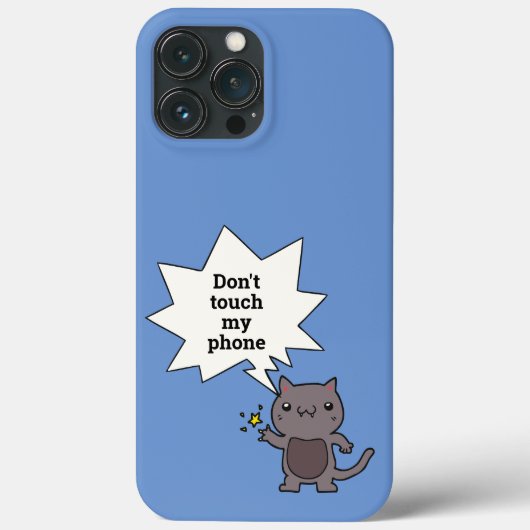 かわいいおもしろい猫は私の携帯Touchしない Case-Mate iPhoneケース (裏面)