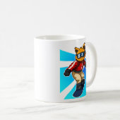 かわいいおもしろい猫スノーボーダープレーヤースノーボーディング恋人 コーヒーマグカップ (正面右)