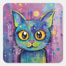 かわいいおもしろい猫ミックスメディアアニマルペット