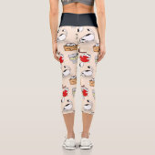 かわいいおもしろい猫好きハイウエストカプリヨガ カプリレギンス (裏面)