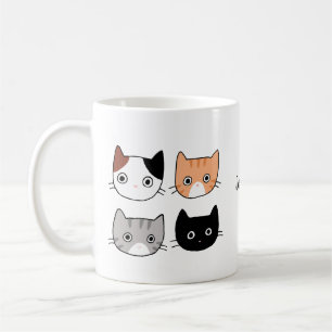 かわいいおもしろい猫子猫名前をカスタムする コーヒーマグカップ