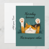 かわいいおもしろい猫昼寝 シーズンカード (正面/裏面)