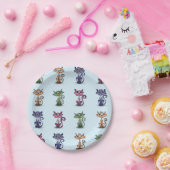 かわいいおもしろい猫紙プレート ペーパープレート (パーティー)