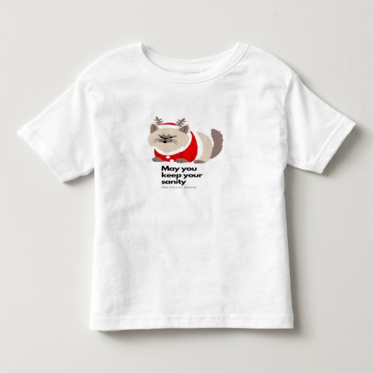 かわいいおもしろい猫 トドラーTシャツ (正面)