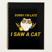 かわいいおもしろい猫 |遅くなってごめんなさい、猫を見かけました プランナー手帳 (正面)