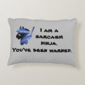 かわいいおもしろい皮肉忍者 アクセントクッション (裏面)