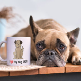 かわいいおもしろい私の犬のハートカスタムお洒落 コーヒーマグカップ