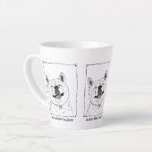 かわいいおもしろい秋田犬の写真 カフェラテマグ (左アングル)