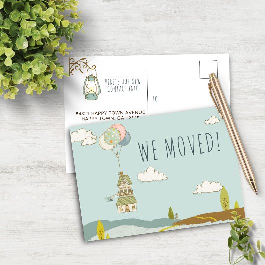 かわいいおもしろい移動 |バルーンハウス 案内ポストカード