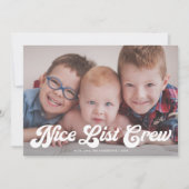 かわいいおもしろい素敵なリストのクルーMerry Christmas 1写真 シーズンカード (正面)