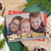 かわいいおもしろい素敵なリストクルーMerry Christmas金ゴールド 箔シーズンカード