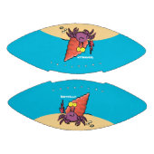 かわいいおもしろい紫のカニ アメリカンフットボール (パネル)