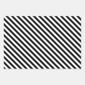 かわいいおもしろい緑の目とストライプ ラッピングペーパーシート (正面3)