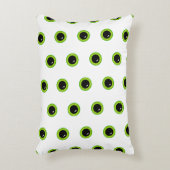 かわいいおもしろい緑の目 アクセントクッション (正面(垂直))