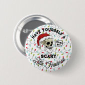 かわいいおもしろい自分が怖いクリスマスを過ごす 缶バッジ (正面&裏面)