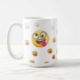 かわいいおもしろい舌ペロ顔絵文字 コーヒーマグカップ