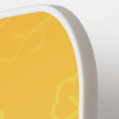 かわいいおもしろい茶色のフクロウ漫画イラストレーション ピックルボールラケット (左詳細)