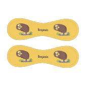 かわいいおもしろい茶色のフクロウ漫画イラストレーション 野球ボール (パネル)