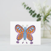 かわいいおもしろい蝶 ポストカード (スタンド正面)