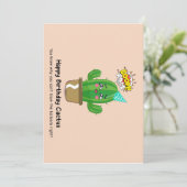 かわいいおもしろい誕生日カードデザイン 招待状 (スタンド正面)