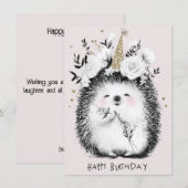 かわいいおもしろい誕生日カード (正面/裏面)