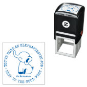 かわいいおもしろい象ファンタスティックな仕事先生賞賛 セルフインキングスタンプ (インサイチュ)