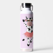 かわいいおもしろい踊り牛 ウォーターボトル (正面)