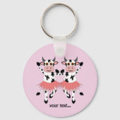 かわいいおもしろい踊り牛 キーホルダー (裏面)