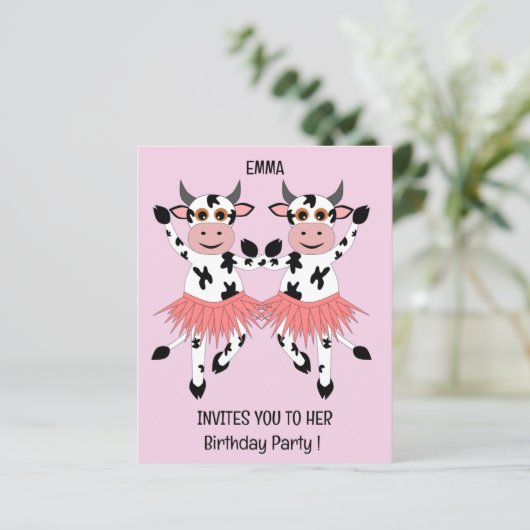 かわいいおもしろい踊り牛 – 子供の誕生日 (スタンド正面)