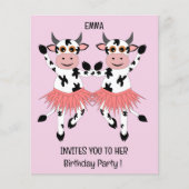 かわいいおもしろい踊り牛 – 子供の誕生日 (正面)