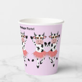 かわいいおもしろい踊り牛 紙コップ (裏面)