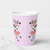 かわいいおもしろい踊り牛 紙コップ (右)