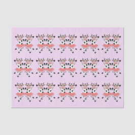 かわいいおもしろい踊り牛 薄葉紙