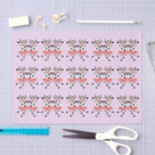 かわいいおもしろい踊り牛 薄葉紙 (クラフト)