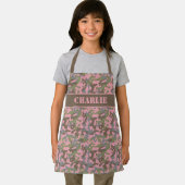 かわいいおもしろい迷彩柄 – ウッドランドピンク エプロン (インサイチュ)