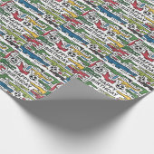 かわいいおもしろい遊アリゲーターズ誕生日 ラッピングペーパー (角)