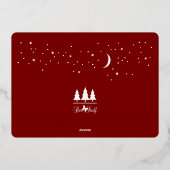 かわいいおもしろい醜いセーターをテーマにしたコーディネート 箔シーズンカード (裏面)