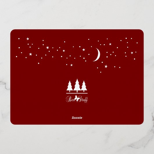 かわいいおもしろい醜いセーターをテーマにしたコーディネート 箔シーズンカード (裏面)