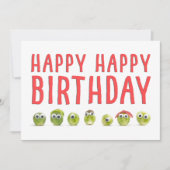 かわいいおもしろい野菜カスタム誕生日カード 招待状 (正面)