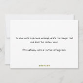 かわいいおもしろい野菜カスタム誕生日カード 招待状 (裏面)