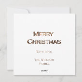 かわいいおもしろい雪だるまブモダンラック&金ゴールドクリスマス シーズンカード (裏面)